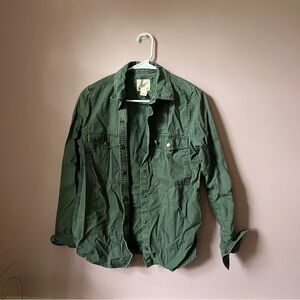 Forever 21 Army Green Button Down Jacket